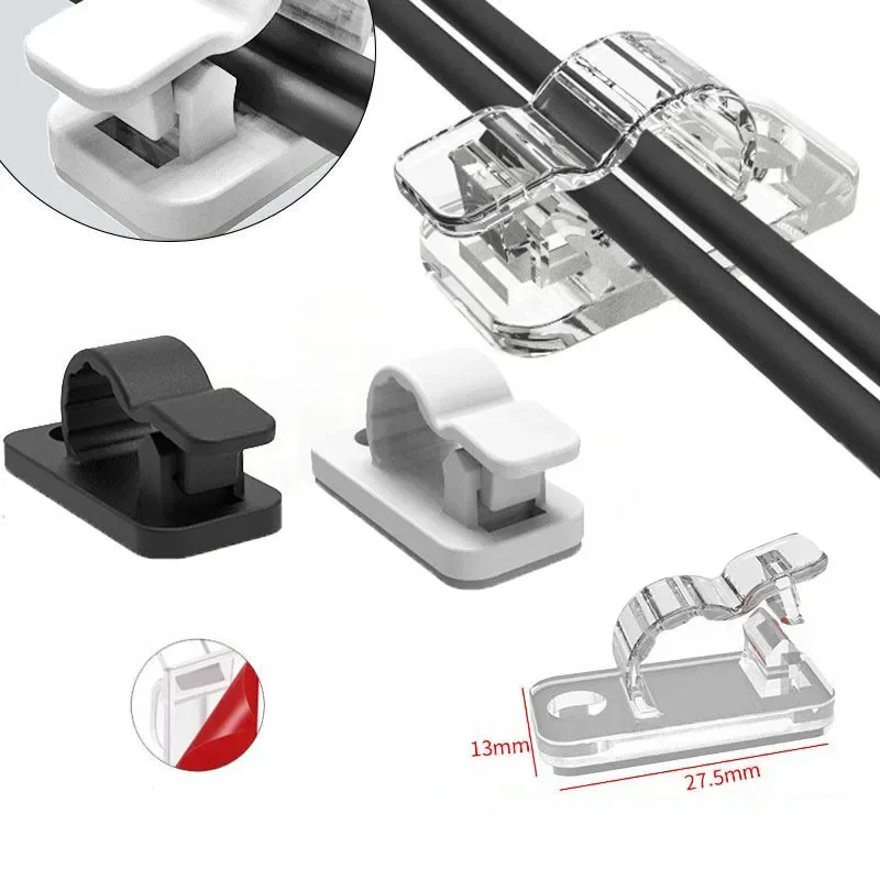 Cable Staple Clip - 10/50 Stück selbstklebende Kabelklemmen, Kabelmanagement, Drahthalter,