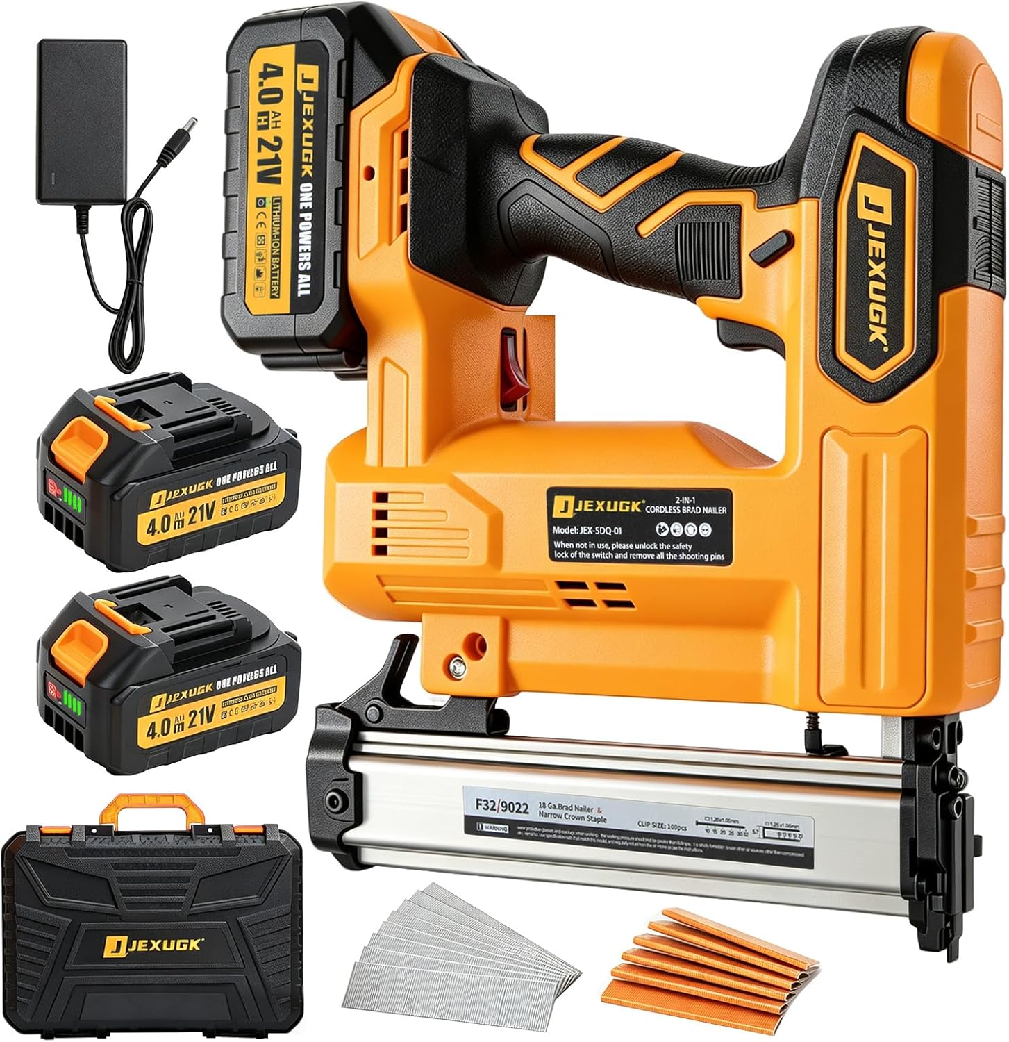 Home Improvement Brad - Akku-betriebener 18GA 2-in-1 Brad-Nagler und -Heftgerät,