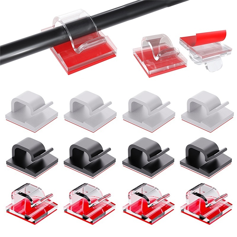 Cable Staple Clip - 50 Stück Kabelorganisierer-Clips, Kabelwickler, Kabelhalter, Kabelschutz,