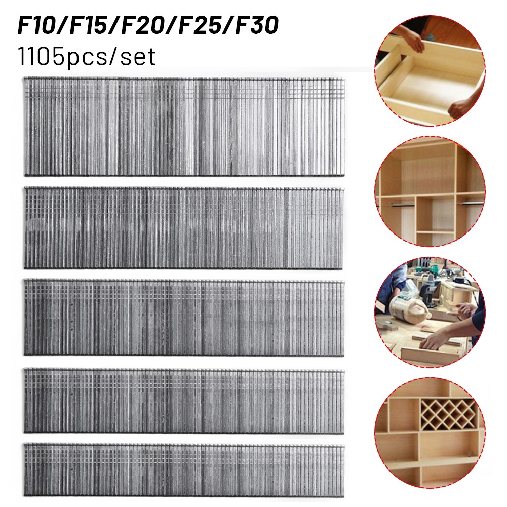 Home Improvement Brad - 1105 Stück Heftklammern F15/F20/F25/F30 gerade Brad-Nägel