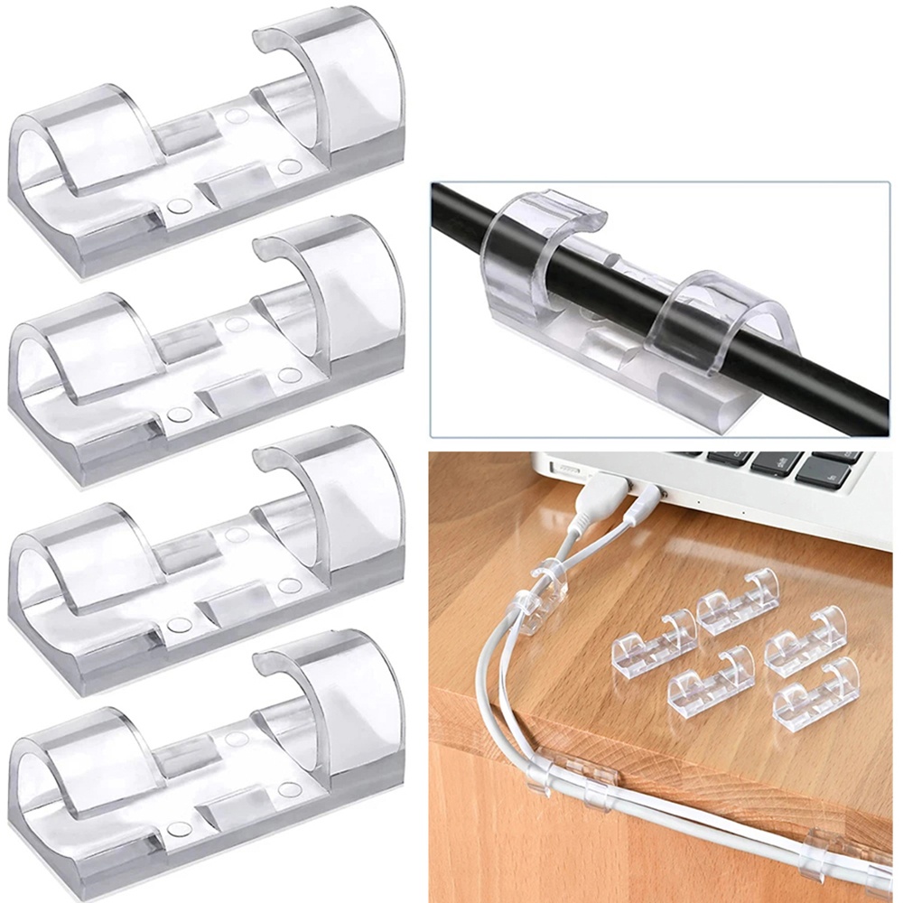 Cable Staple Clip - Selbstklebende Kabelmanagement-Clips, Kabelhalter, Organizer, feste Klemme,