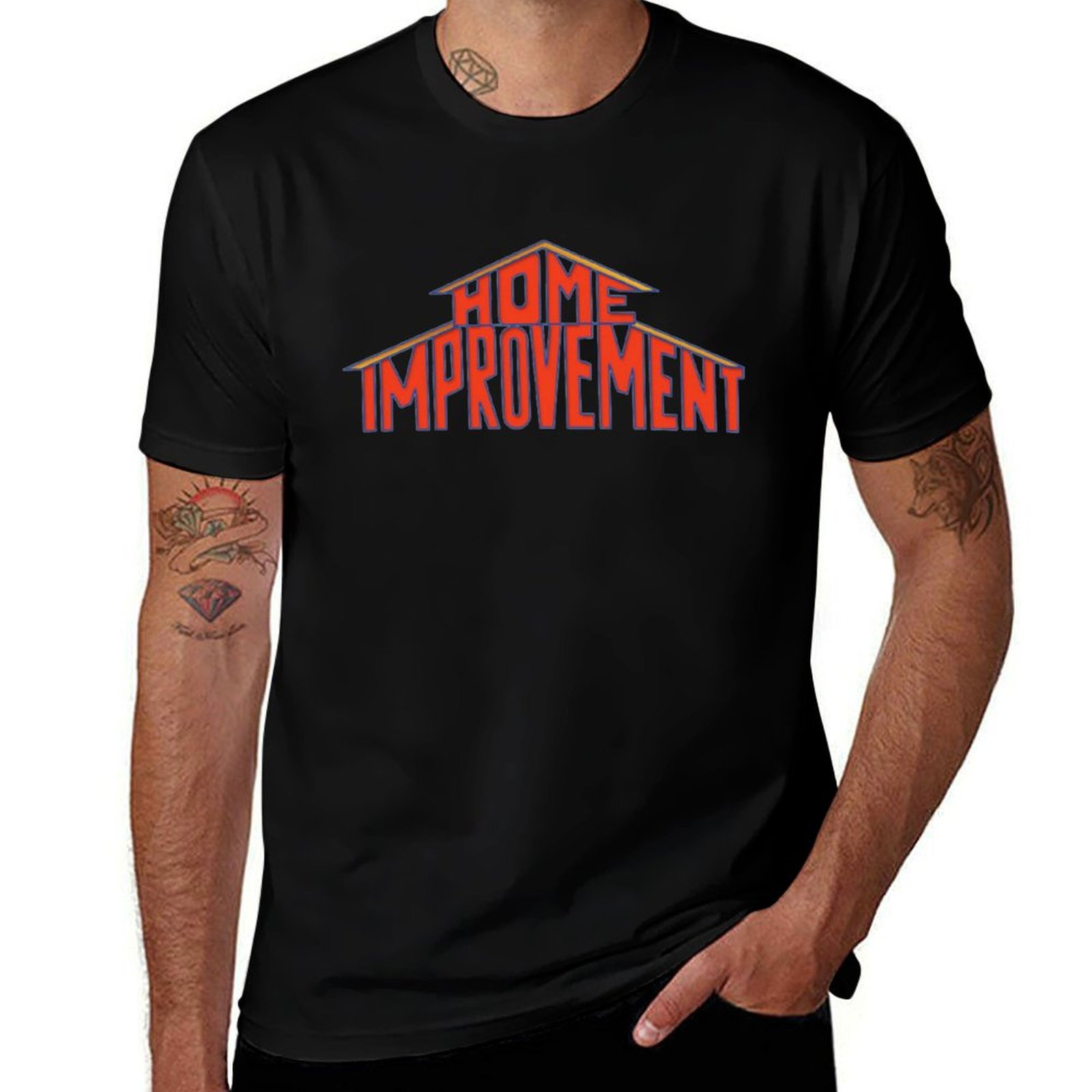 Home Improvement Logo - Home Improvement Logo 90er-Jahre-T-Shirt, Standard-Passform, einfarbiges