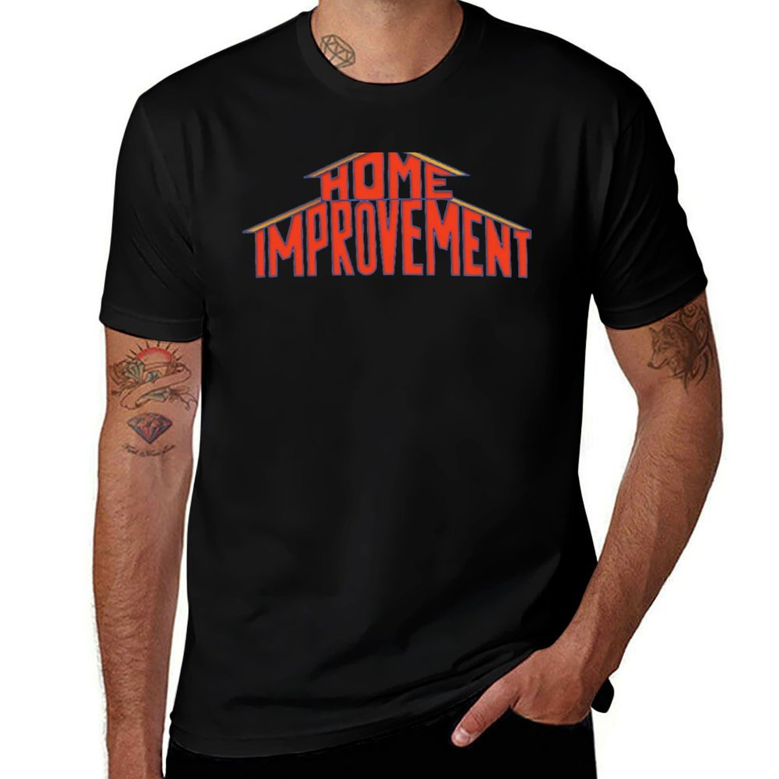 Home Improvement Logo - Home Improvement Logo 90er-Jahre-T-Shirt, Sommer-Sport-T-Shirt, schnell