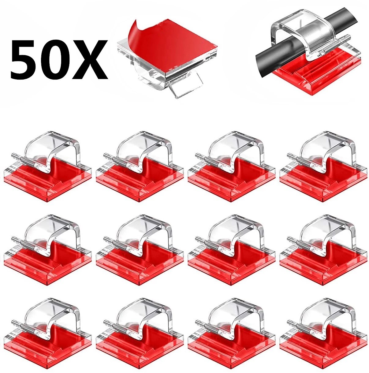 Cable Staple Clip - 10/20/50PCS Selbst-klebe Kabel Organizer Clips Kabel