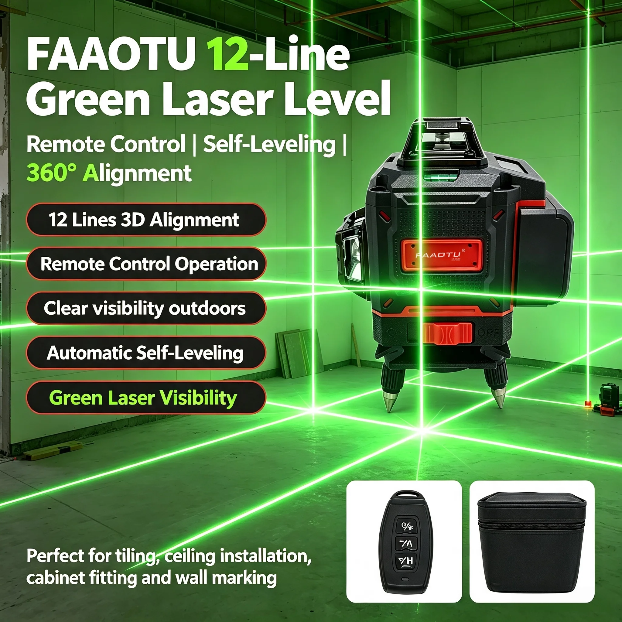 FAAOTU Digitaler 360-Grad-Kreu – Level Laser Line Bewertung und Preis